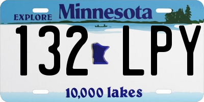 MN license plate 132LPY