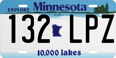MN license plate 132LPZ