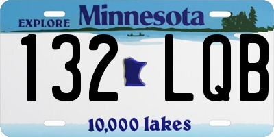 MN license plate 132LQB