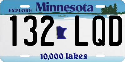 MN license plate 132LQD