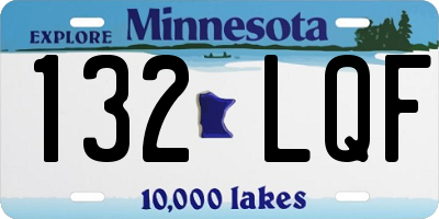 MN license plate 132LQF