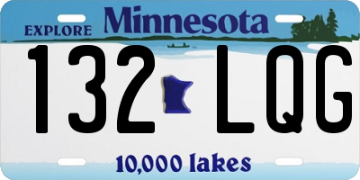 MN license plate 132LQG