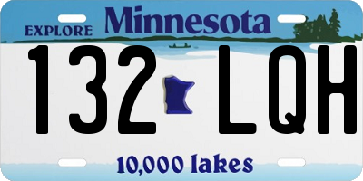 MN license plate 132LQH