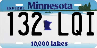 MN license plate 132LQI