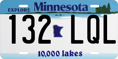 MN license plate 132LQL