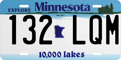 MN license plate 132LQM