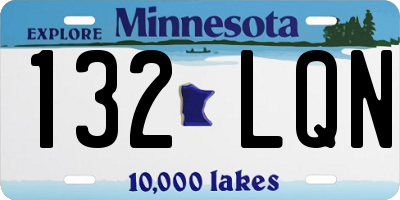 MN license plate 132LQN