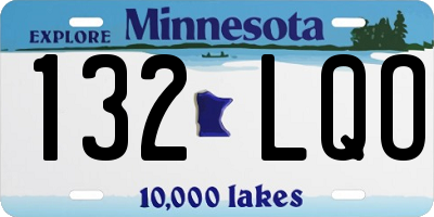 MN license plate 132LQO
