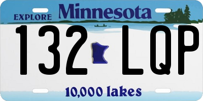 MN license plate 132LQP