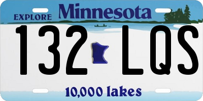 MN license plate 132LQS