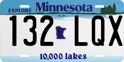 MN license plate 132LQX