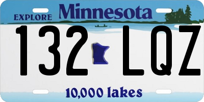 MN license plate 132LQZ