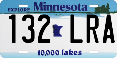 MN license plate 132LRA