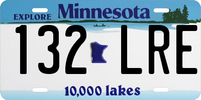 MN license plate 132LRE