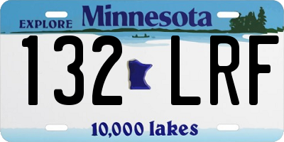 MN license plate 132LRF