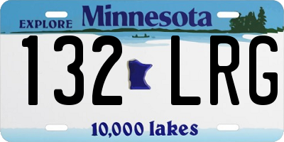 MN license plate 132LRG
