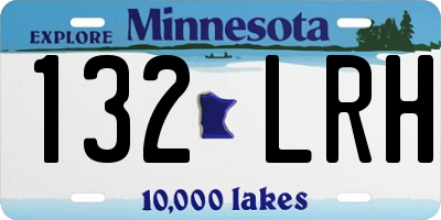 MN license plate 132LRH