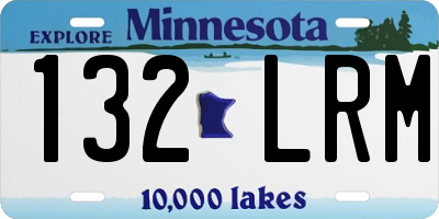 MN license plate 132LRM