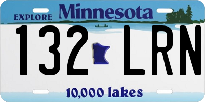 MN license plate 132LRN