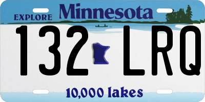 MN license plate 132LRQ