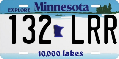 MN license plate 132LRR