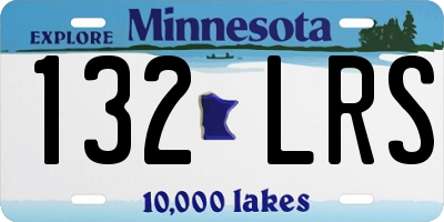 MN license plate 132LRS