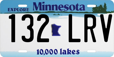 MN license plate 132LRV