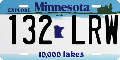 MN license plate 132LRW