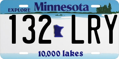 MN license plate 132LRY