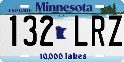 MN license plate 132LRZ