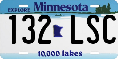 MN license plate 132LSC