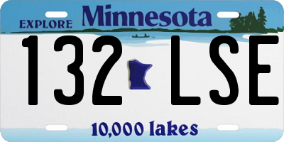 MN license plate 132LSE