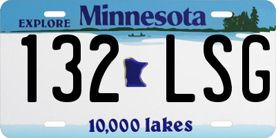 MN license plate 132LSG