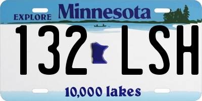 MN license plate 132LSH
