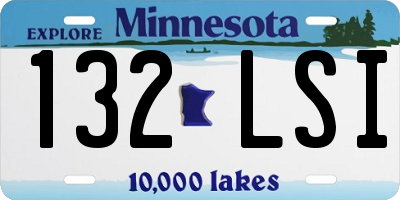 MN license plate 132LSI