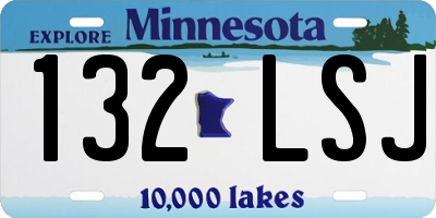 MN license plate 132LSJ