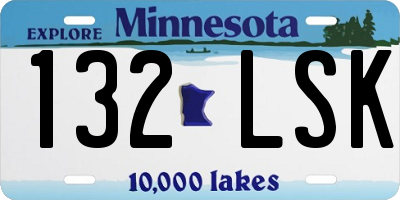 MN license plate 132LSK