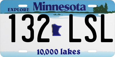 MN license plate 132LSL
