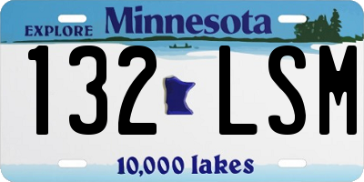 MN license plate 132LSM