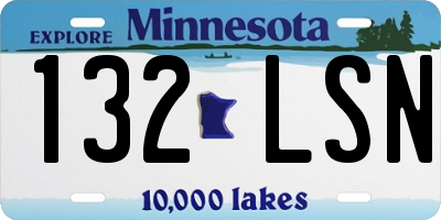 MN license plate 132LSN