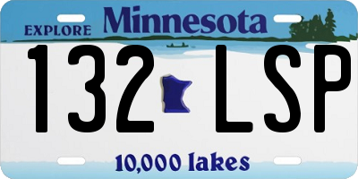 MN license plate 132LSP