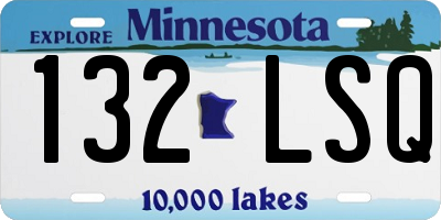 MN license plate 132LSQ