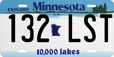 MN license plate 132LST
