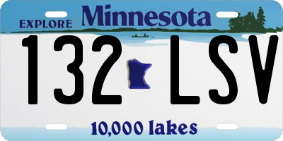 MN license plate 132LSV