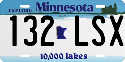 MN license plate 132LSX