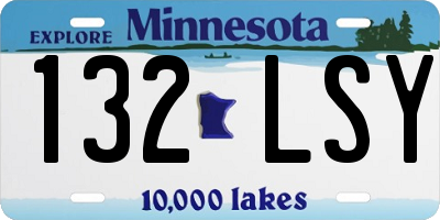 MN license plate 132LSY