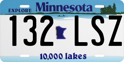 MN license plate 132LSZ