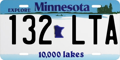 MN license plate 132LTA