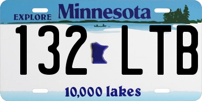 MN license plate 132LTB