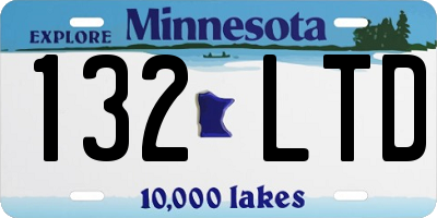 MN license plate 132LTD